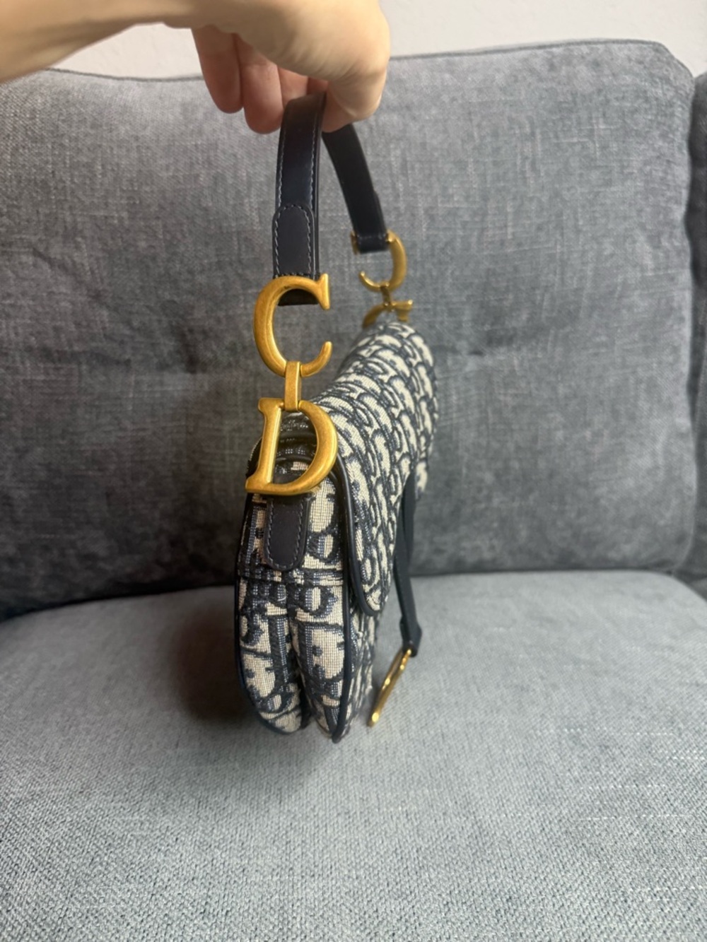 DIOR saddle bag with strap oblique mini - Picture 4 of 10